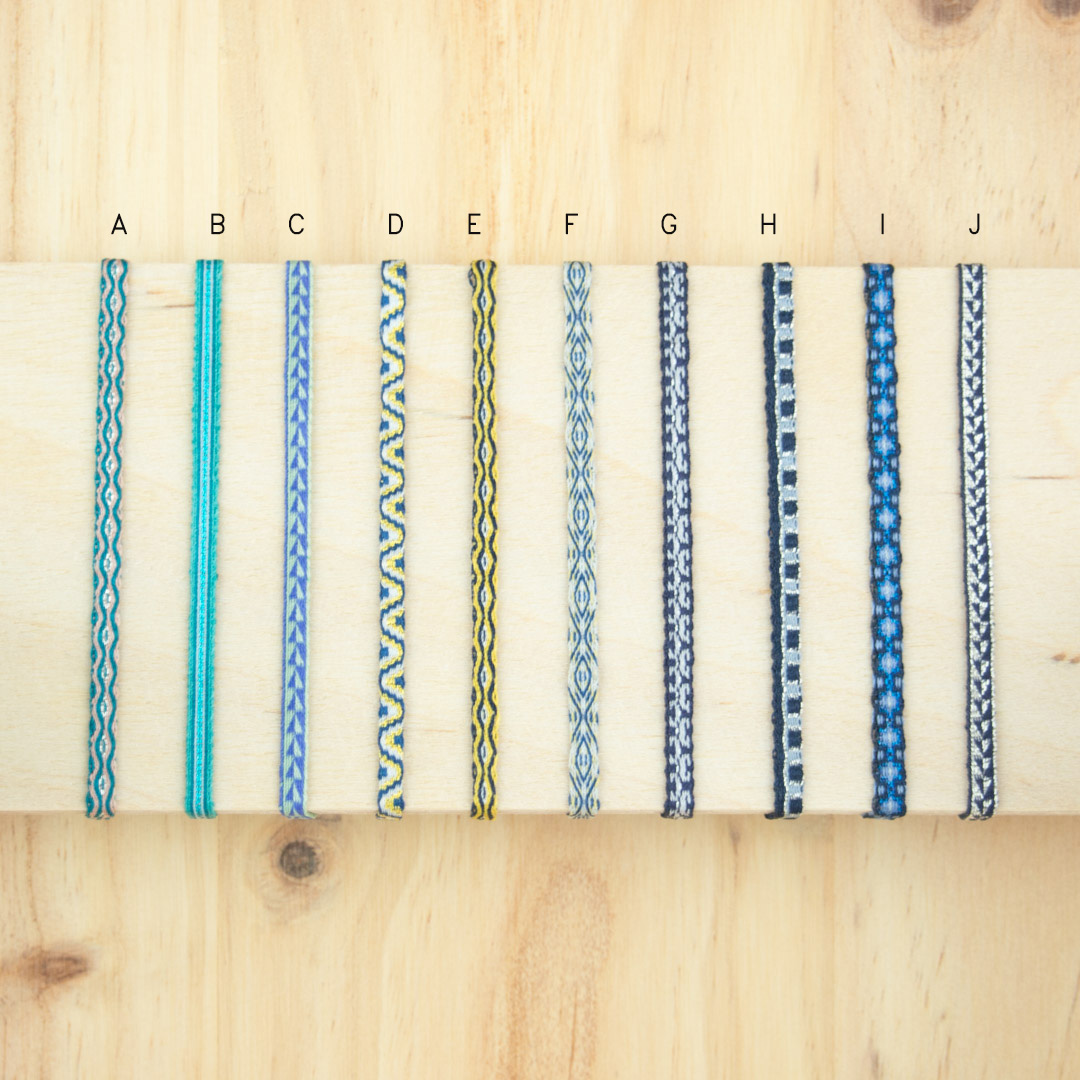 Bracelets 40 fils faits main fins solides | Pava REV : Bleus - Turquoise - Jaunes
