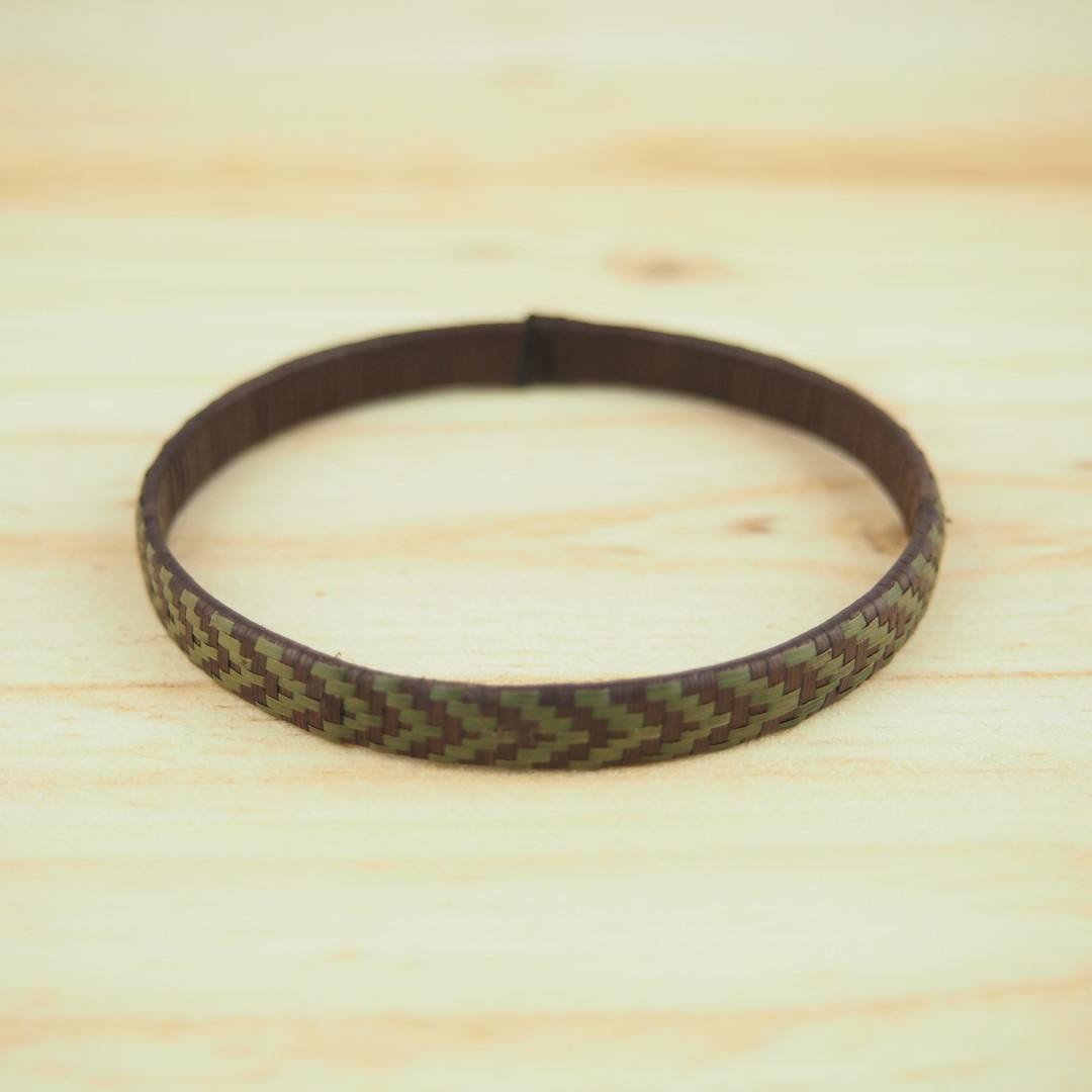 Bracelet fibre naturelle FUMAREL 5B éthique fait main vert
