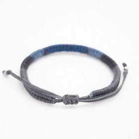 Bracelet mixte Compas fait-main | Bleu - Noir - Gris